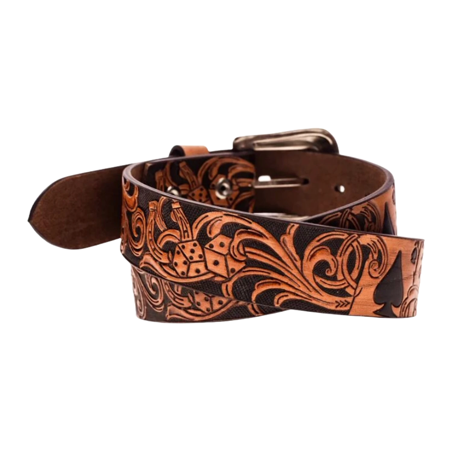 Hooey Gambler Filigree Brown Leather Belt HMBLT068 2 Hooey Gambler Filigree Brown Leather Belt HMBLT068 - Image 2