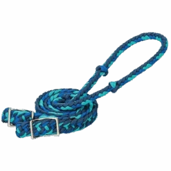 Weaver Nylon Braided Barrel Rein Navy Blue/Royal Blue/Turquoise