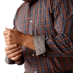 Ariat Men's Wrinkle Free Iker Classic Fit Shirt 10054051 -Wildwest Boot Store rree