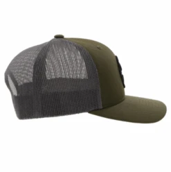 Hooey Men's O Classic 6-panel Olive & Grey Trucker Cap 2209T-OLGY -Wildwest Boot Store s3556f6