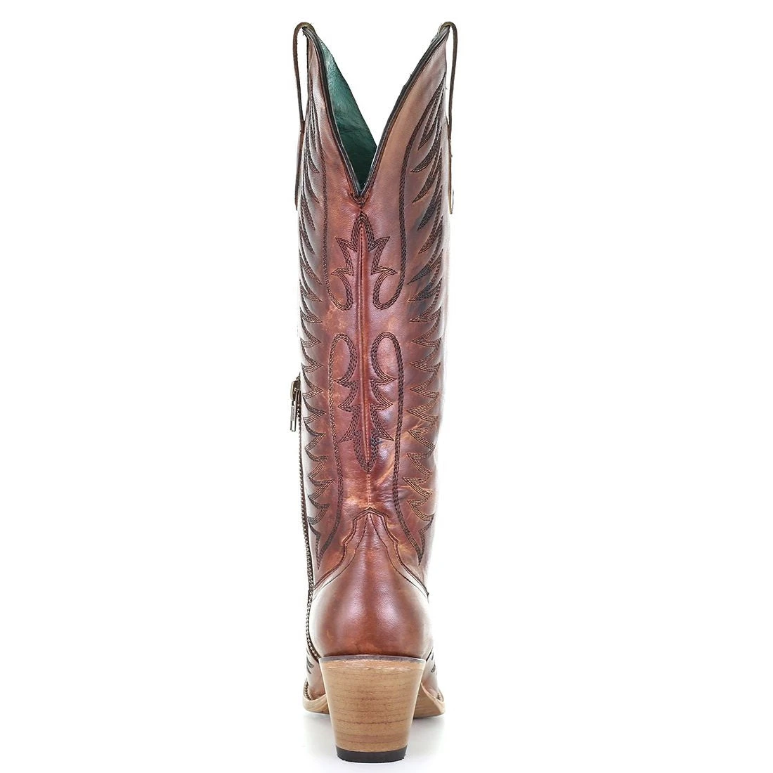 Corral Boots Corral Ladies Cognac Brown Embroidery Tall Leather Boots E1570 3 Corral Boots Corral Ladies Cognac Brown Embroidery Tall Leather Boots E1570 - Image 3
