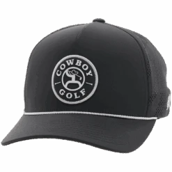 Hooey Men's Cowboy Golf 5-Panel Charcoal Trucker Hat 2530T-CH