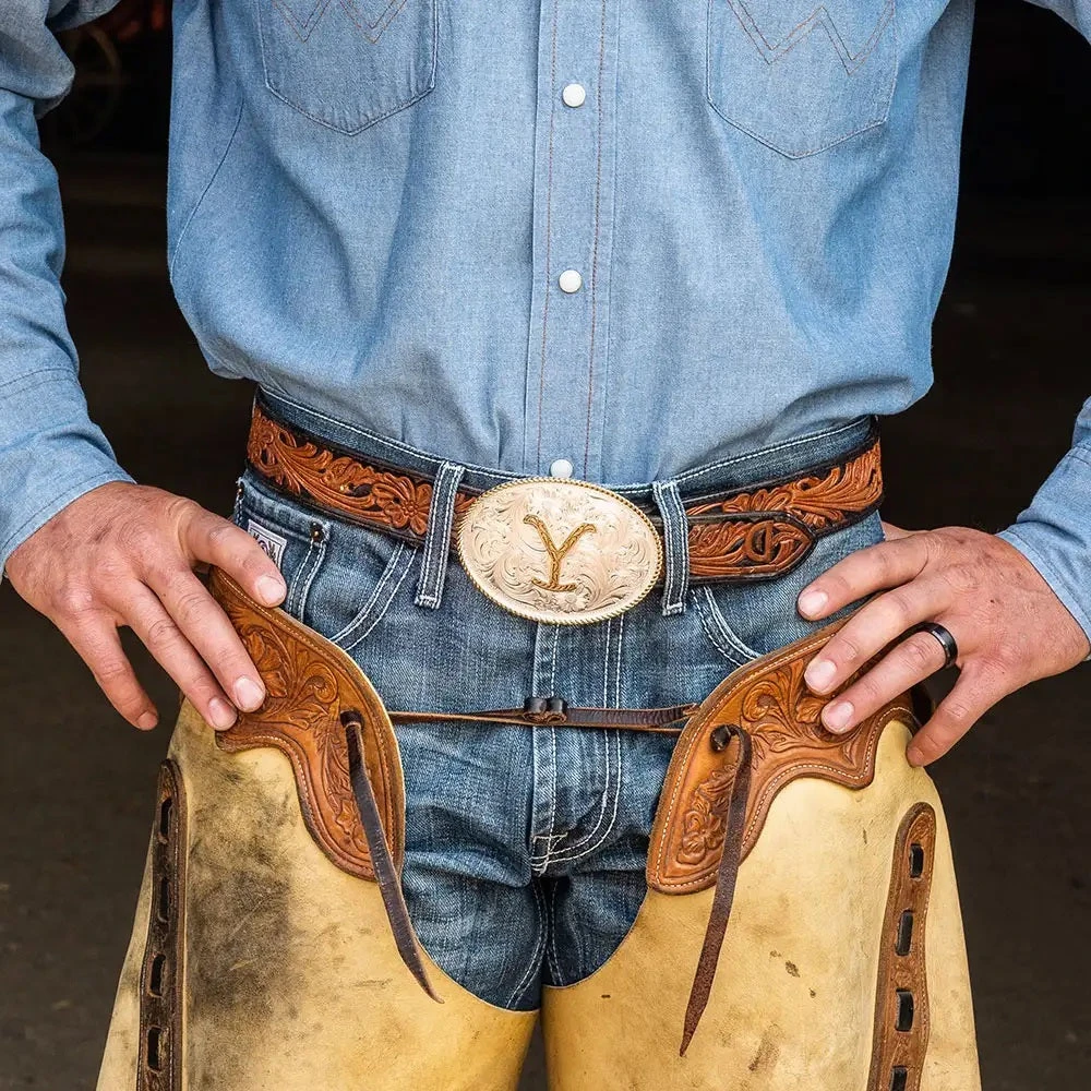 Montana Silversmiths The Yellowstone Dutton Ranch Belt Buckle YELLOW17 2 Montana Silversmiths The Yellowstone Dutton Ranch Belt Buckle YELLOW17 - Image 2